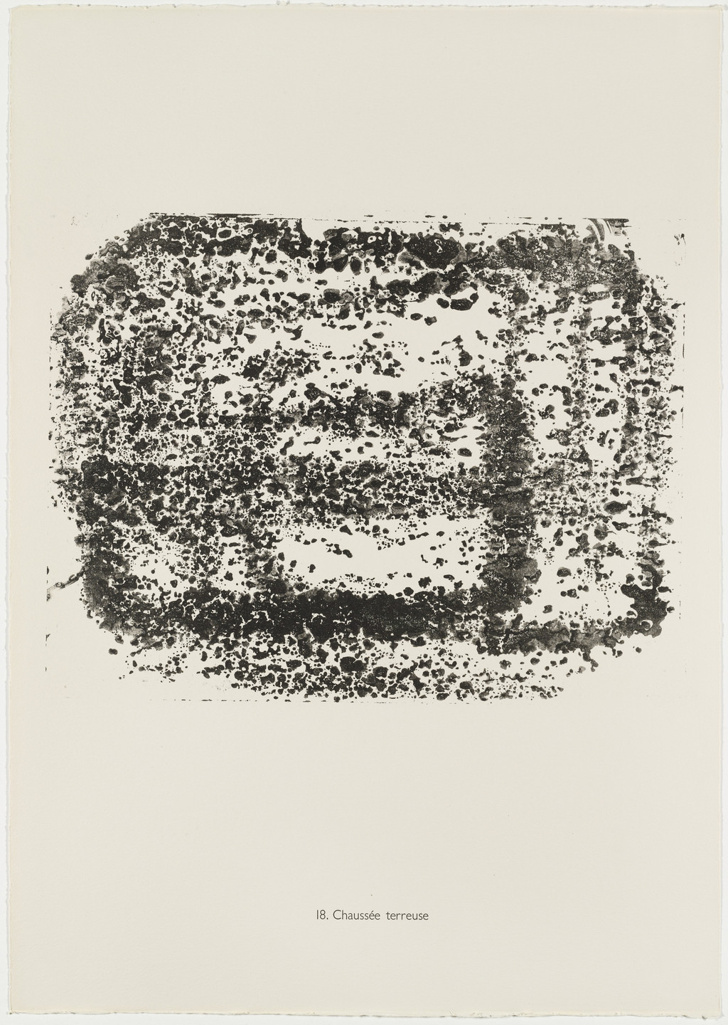 Jean Dubuffet. Earthy Path (Chaussée terreuse) from the portfolio Continuation of Inventory (Suite d&#39;inventaire) from Phenomena (Les Phénomènes). 1958