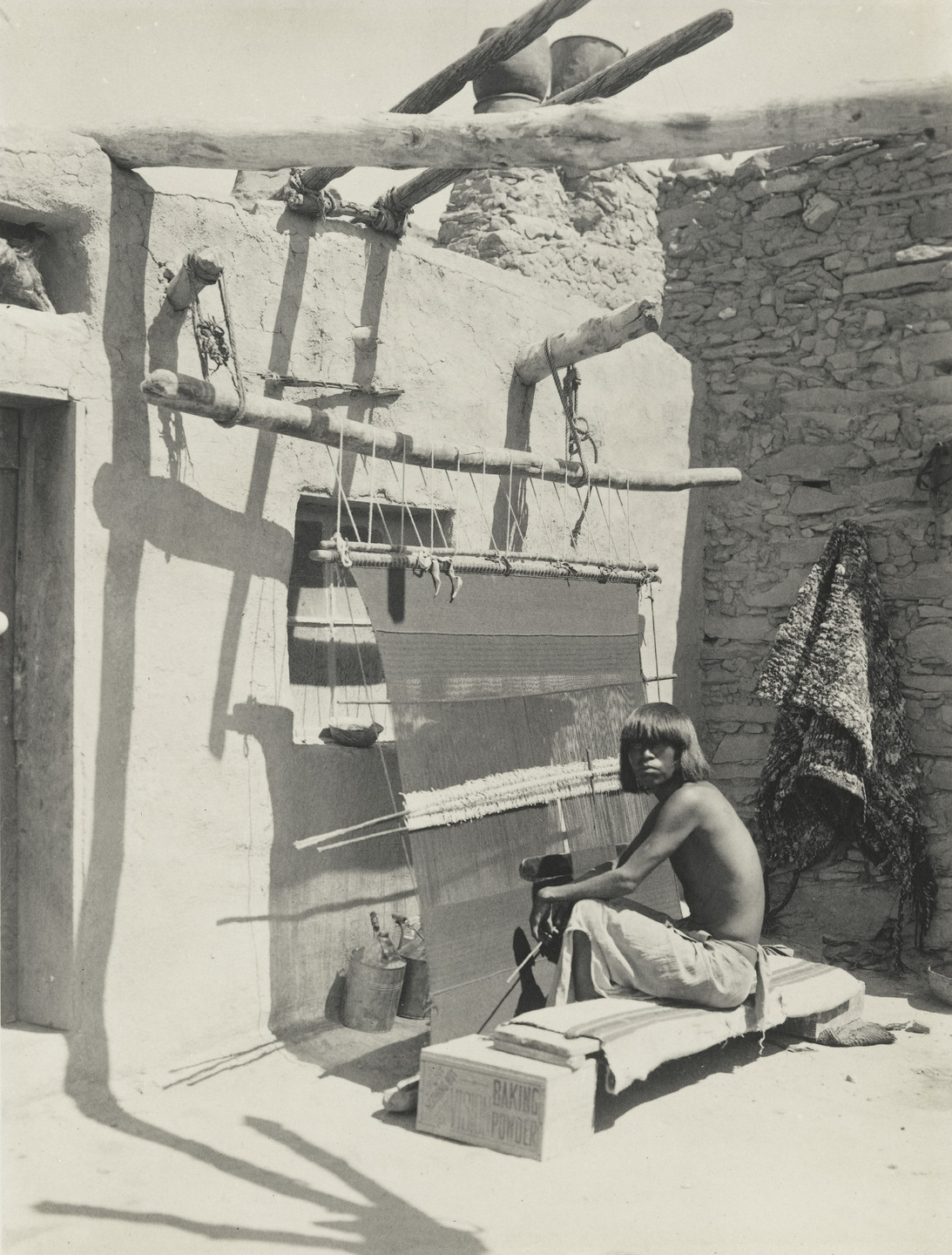 Adam Clark Vroman. Hopi Towns, Blanket Maker, Oraibi. c. 1902