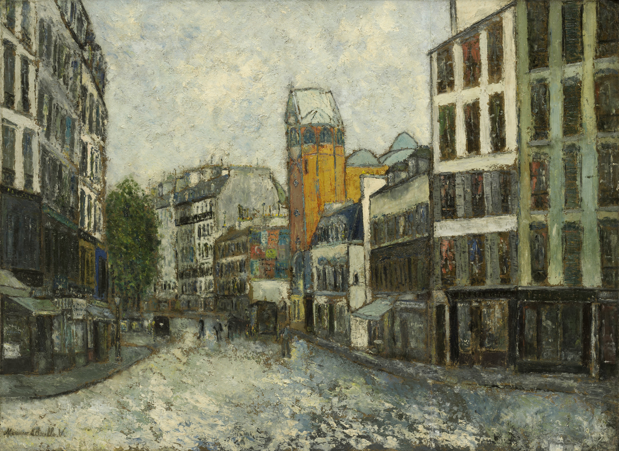Maurice Utrillo. La Rue des Abbesses. 1910