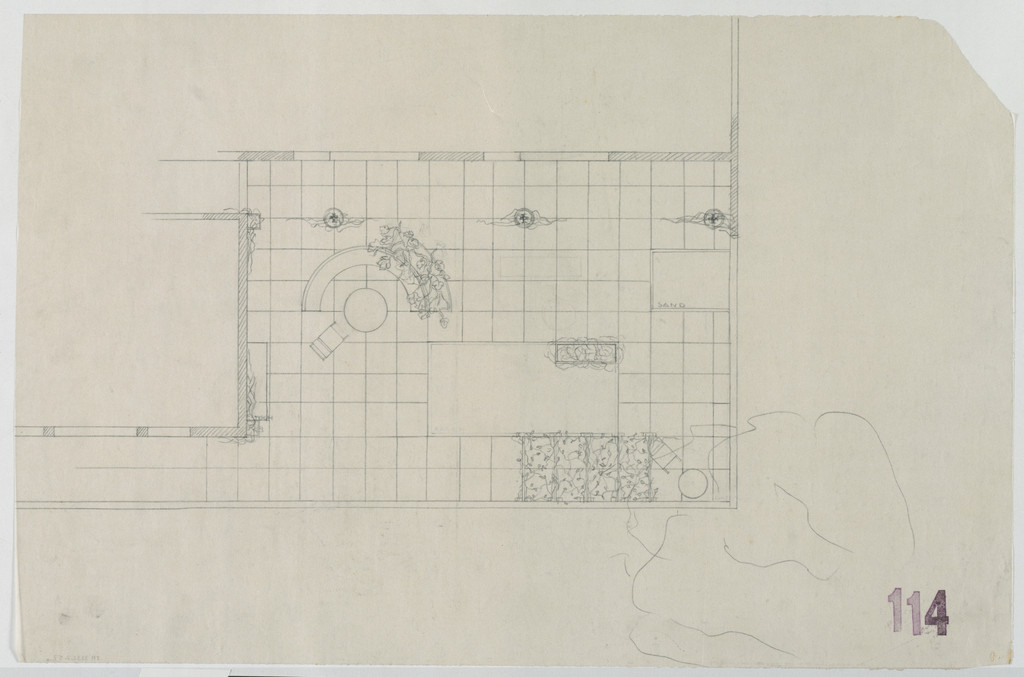 Tugendhat House, Brno, Czech Republic (Plan, upper-floor southeast corner terrace)