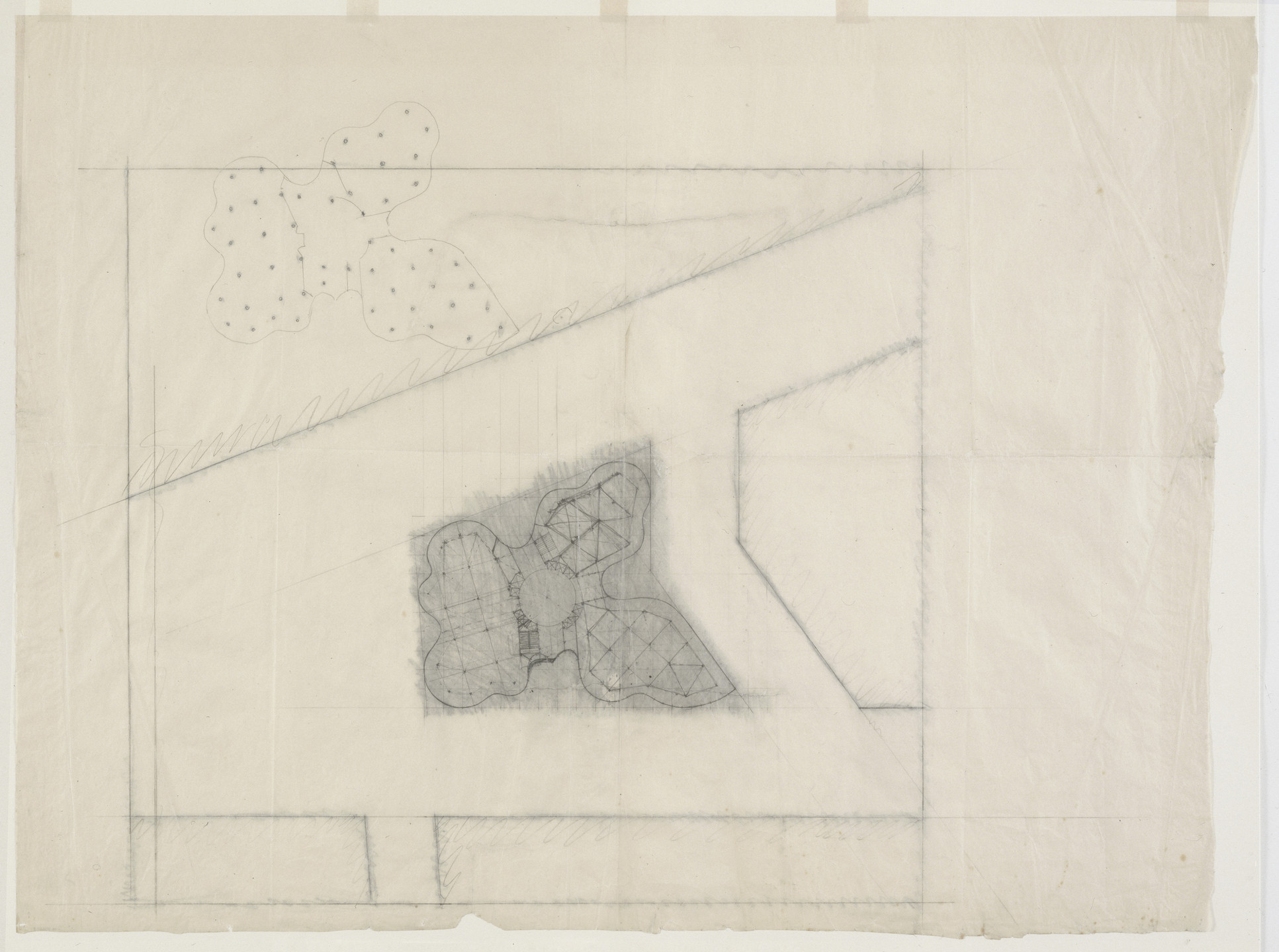 Ludwig Mies van der Rohe. Glass Skyscraper, project. 1922