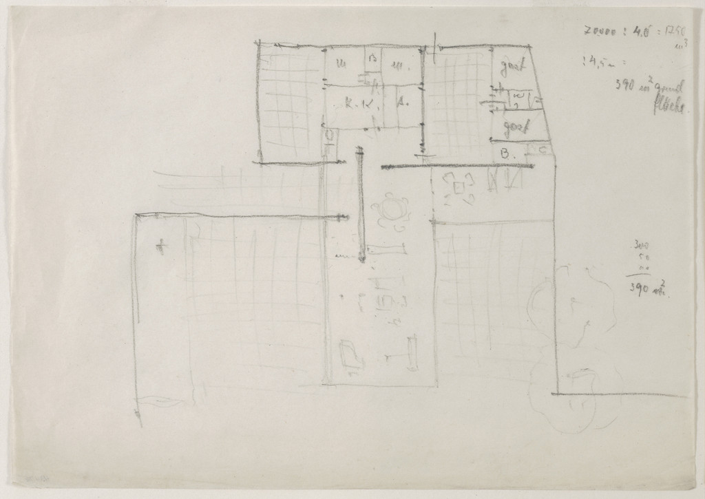 Hubbe-related Study (Floor plan sketch)