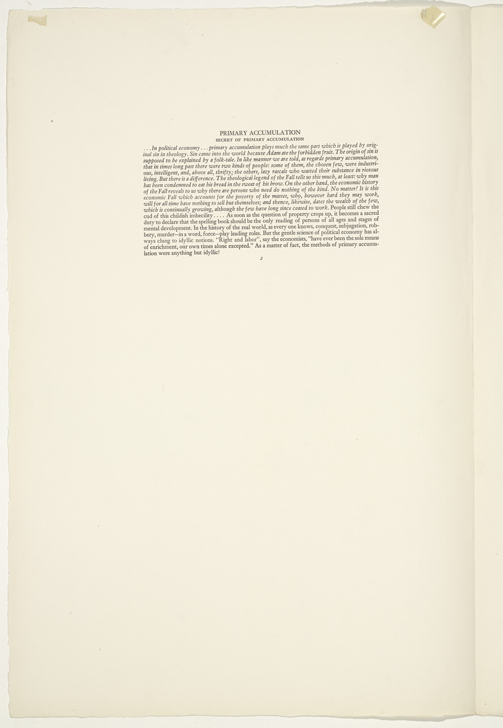 Hugo Gellert. Plate (folio 10) from &#39;Capital&#39; in Pictures. 1933