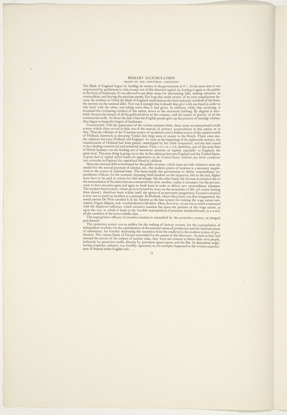 Hugo Gellert. Plate (folio 40) from &#39;Capital&#39; in Pictures. 1933