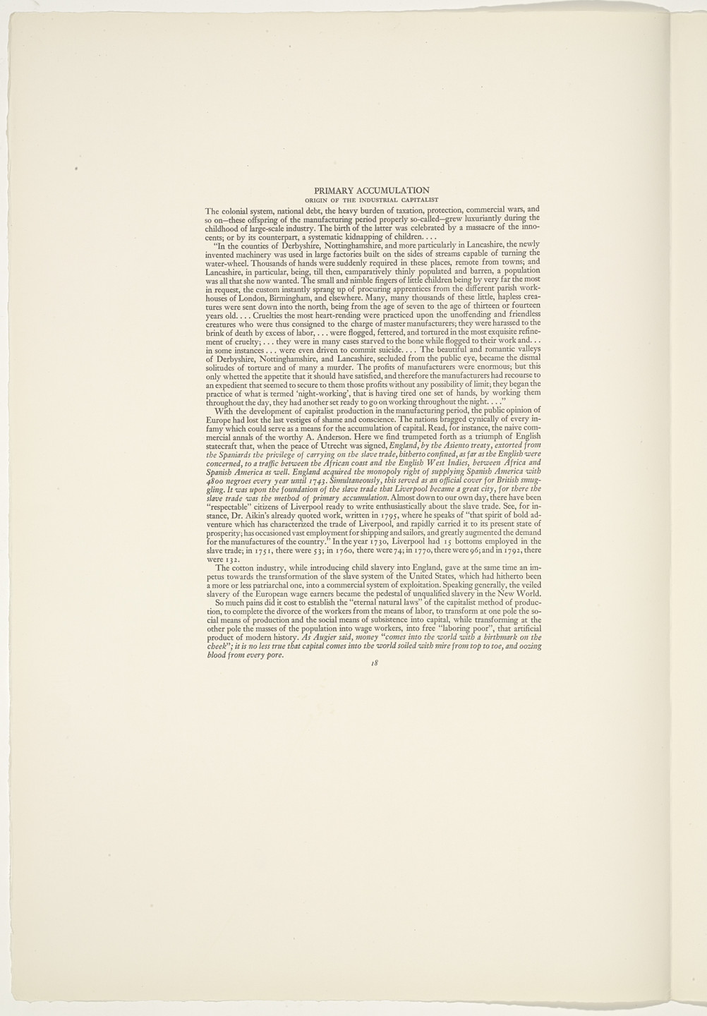 Hugo Gellert. Plate (folio 42) from &#39;Capital&#39; in Pictures. 1933