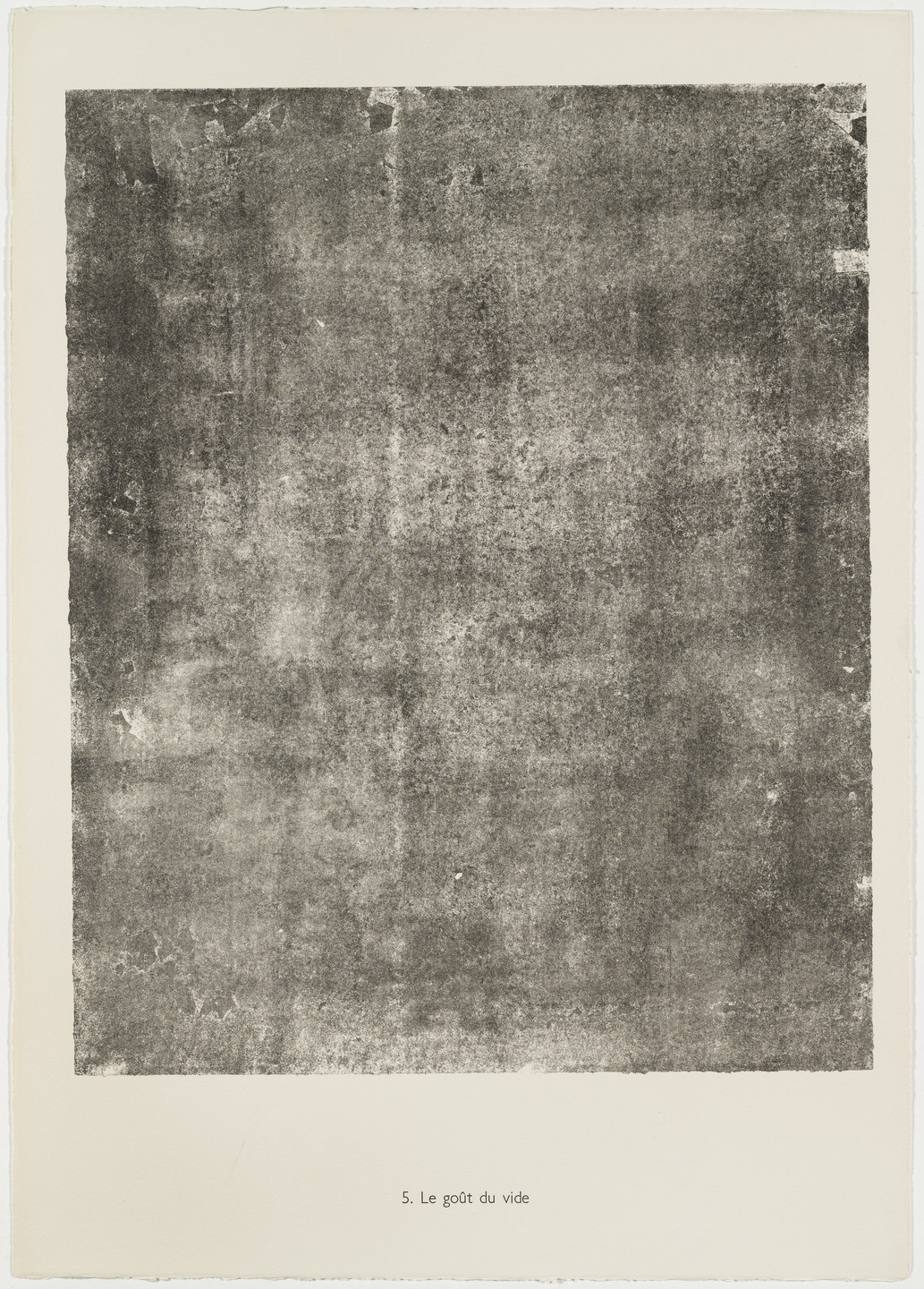 Jean Dubuffet. The Taste of Emptiness (Le goût du vide) from the portfolio Emptiness and Shadow (Le Vide et l&#39;ombre) from Phenomena (Les Phénomènes). 1959