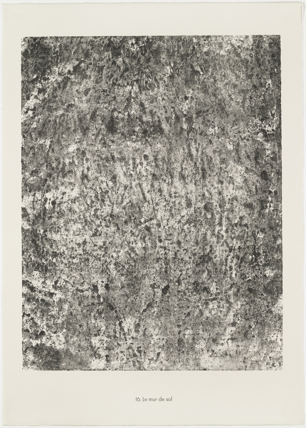 Jean Dubuffet. Wall of Earth (Le mur de sol) from the portfolio Soil, Earth (Sols, terres) from Phenomena (Les Phénomènes). 1959