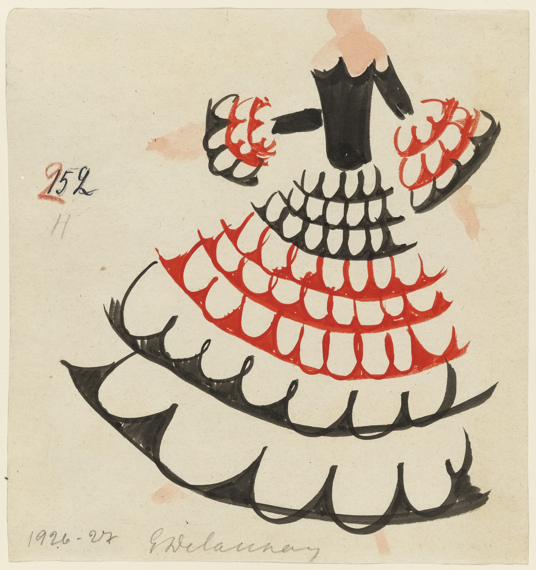 Sonia Delaunay Terk Etude De Robe No 1284 1926 Moma