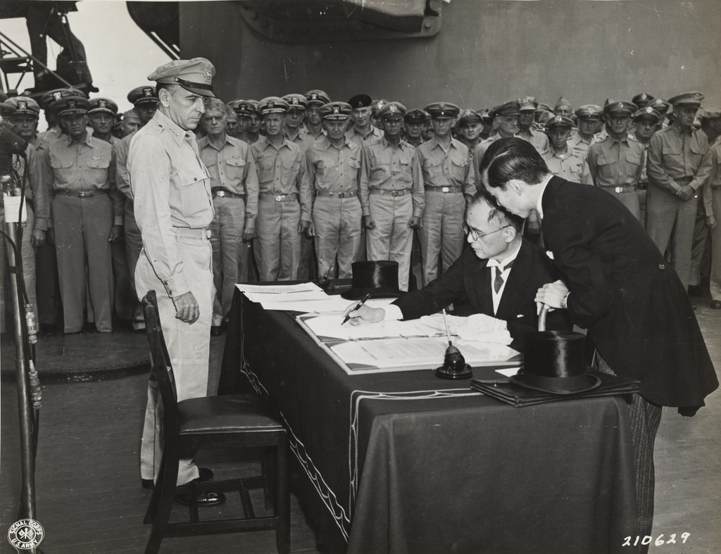 Untitled ("Surrender ceremonies onboard the USS Missouri, Tokyo Bay, Japan")