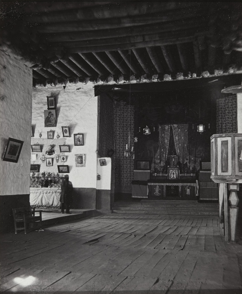 Interior of Mission, Arizona, Ben Wittick, c. 1890