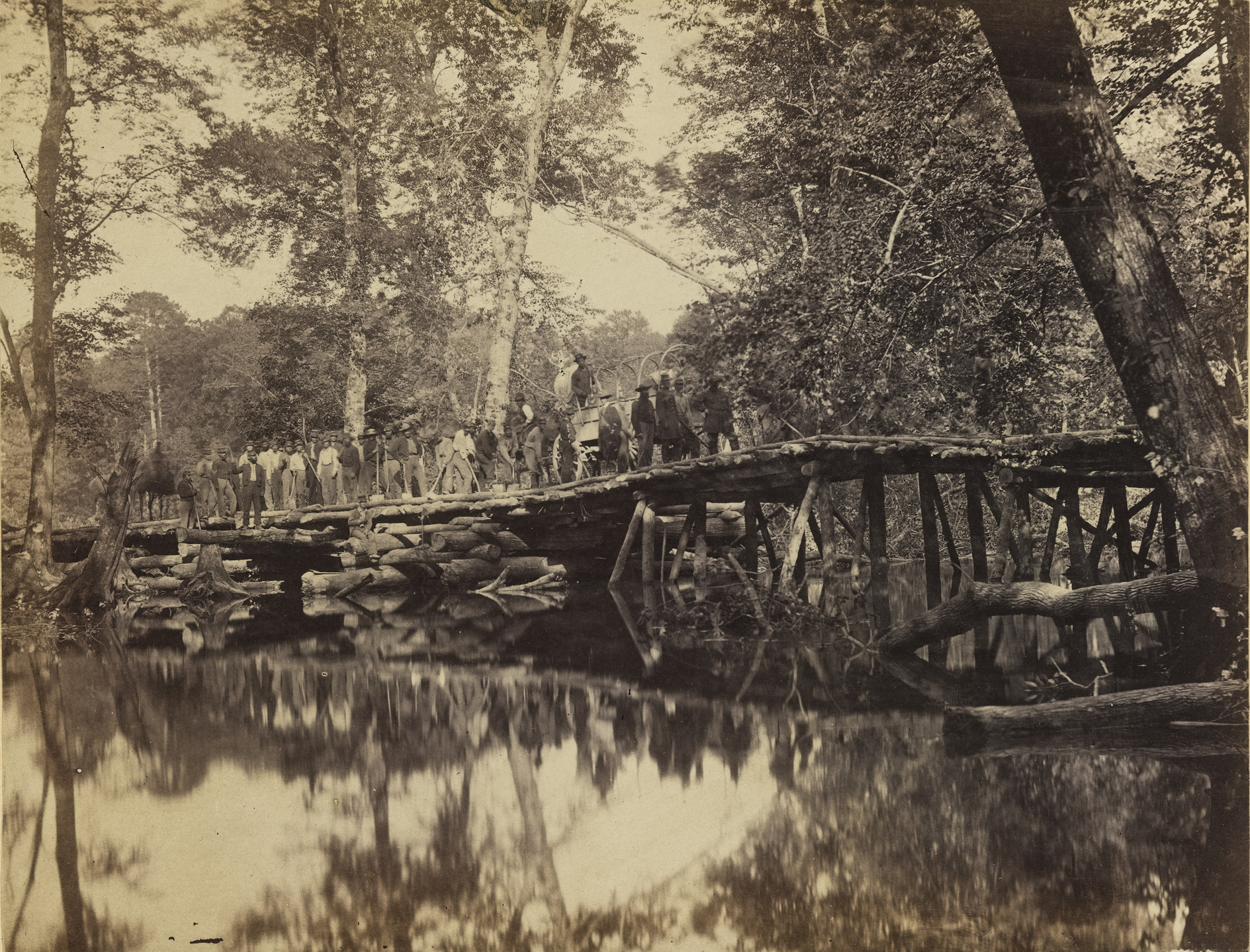 D. B. Woodbury. Military Bridge, Across the Chickahominy, VA. 1862