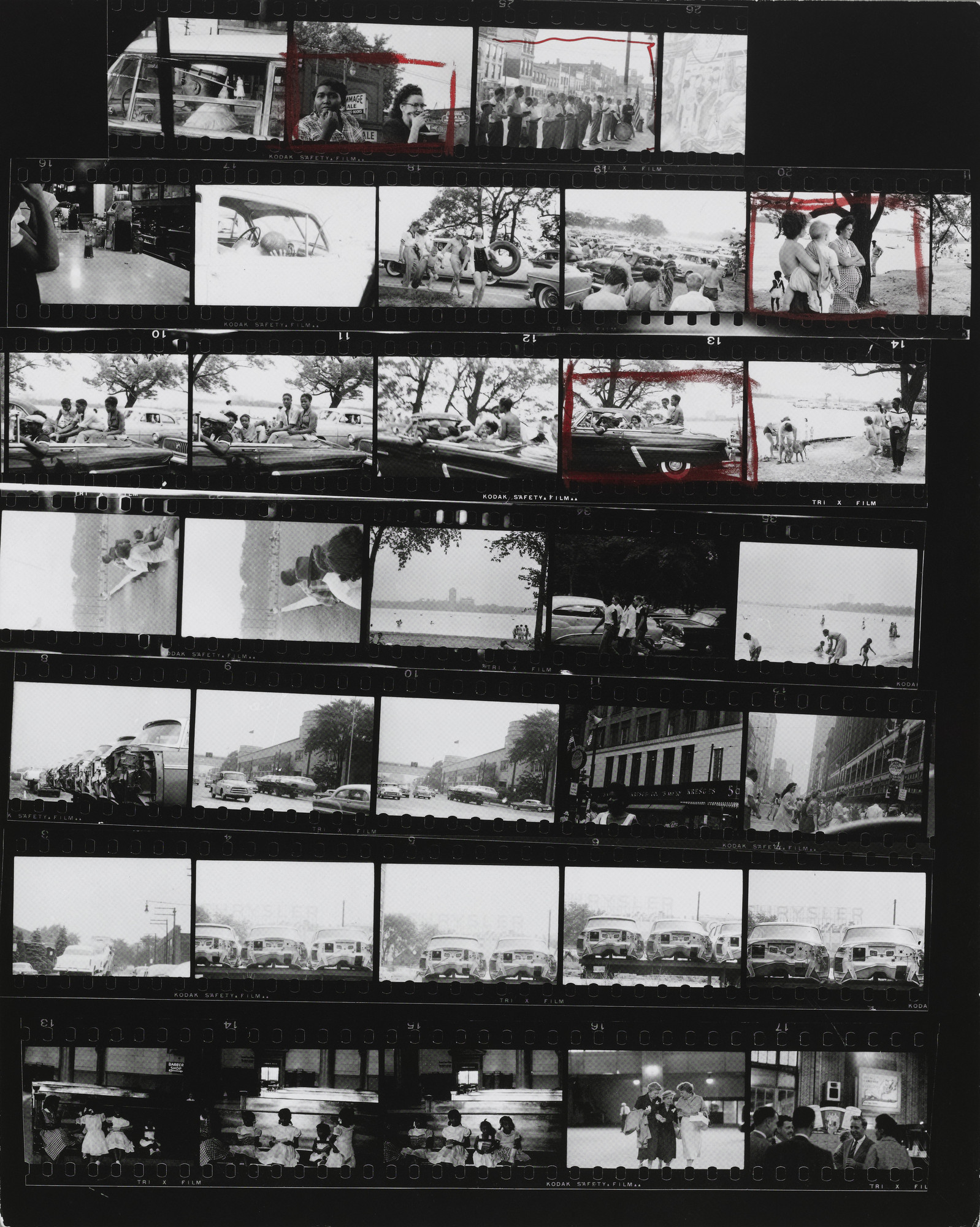 Robert Frank. The Americans, 81 contact sheets. 2009 | MoMA