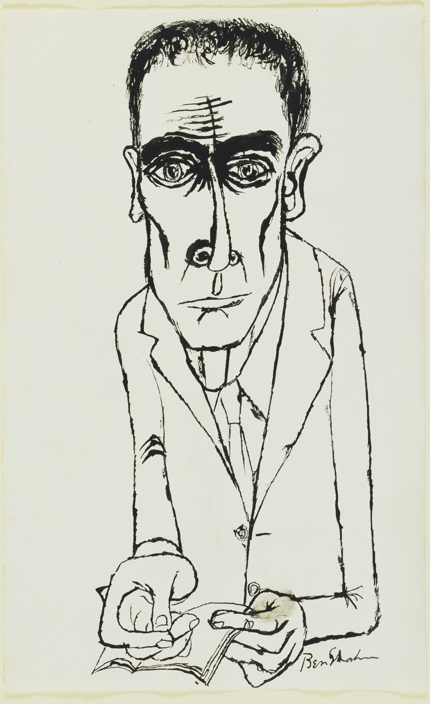 Ben Shahn. Dr. J. Robert Oppenheimer. 1954