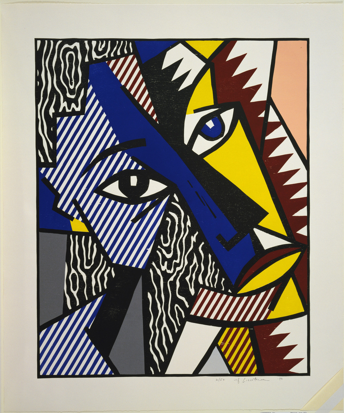Roy Lichtenstein. Head from Expressionist Woodcuts. 1980