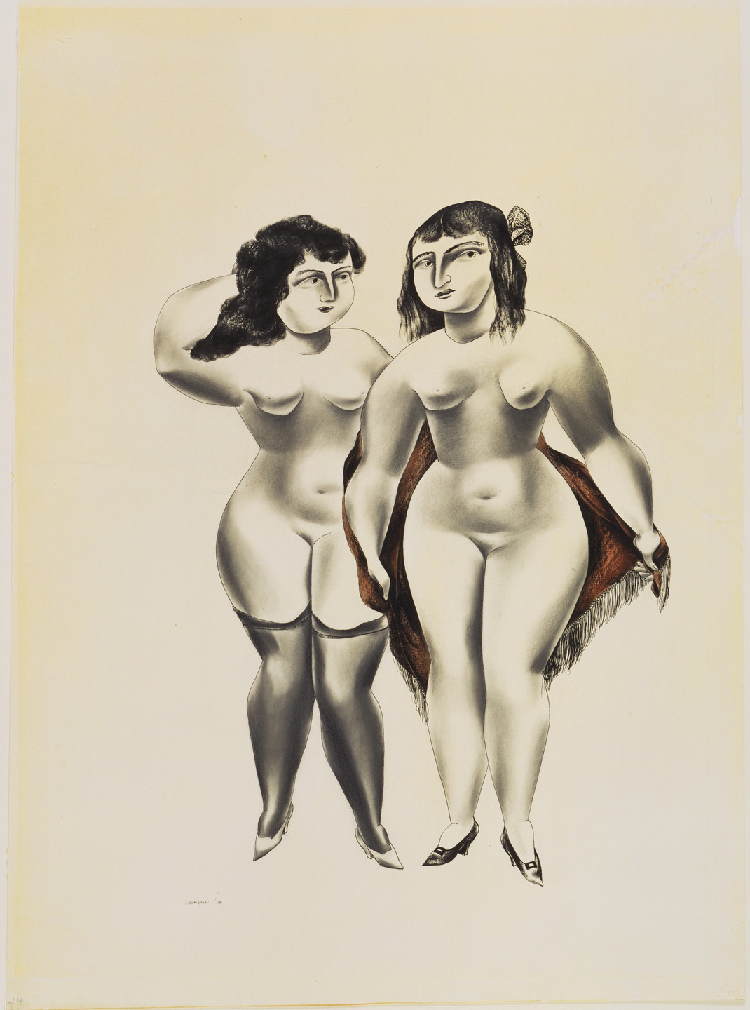 Yasuo Kuniyoshi. Two Figures. 1925