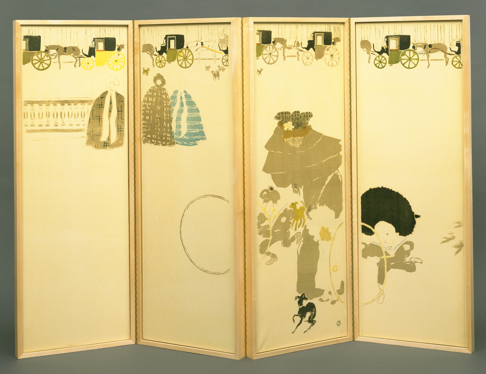 Pierre Bonnard. Nannies' Promenade, Frieze of Carriages (La