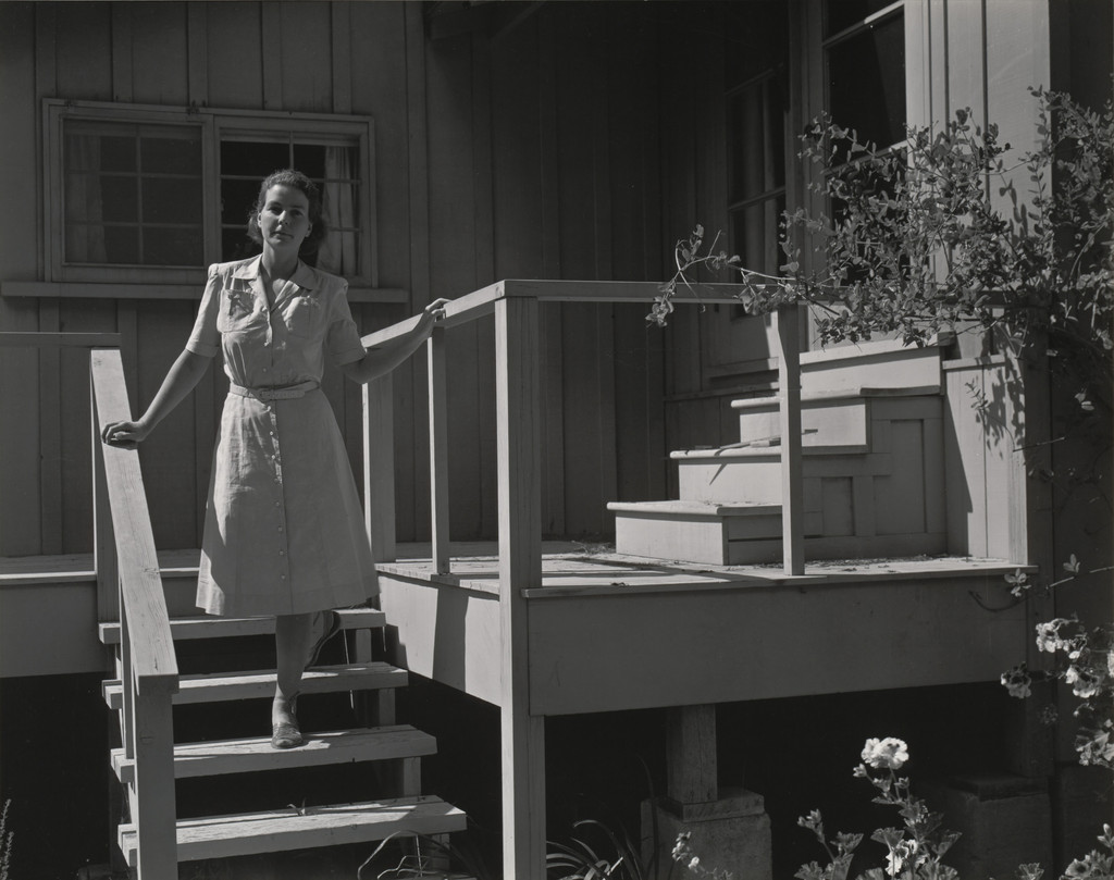 Jean Kellogg on Steps, Carmel