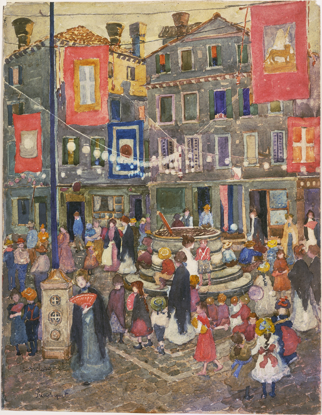 Maurice Prendergast. Festival, Venice. (1898-99)