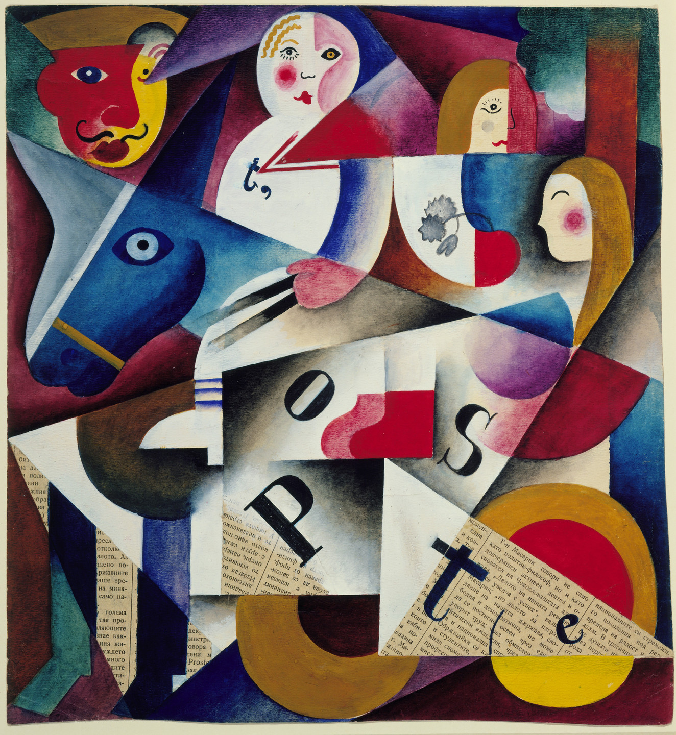 Pavel Tchelitchew. Set design for Der Blaue Vogel Cabaret Theater, Berlin. c. 1921–23
