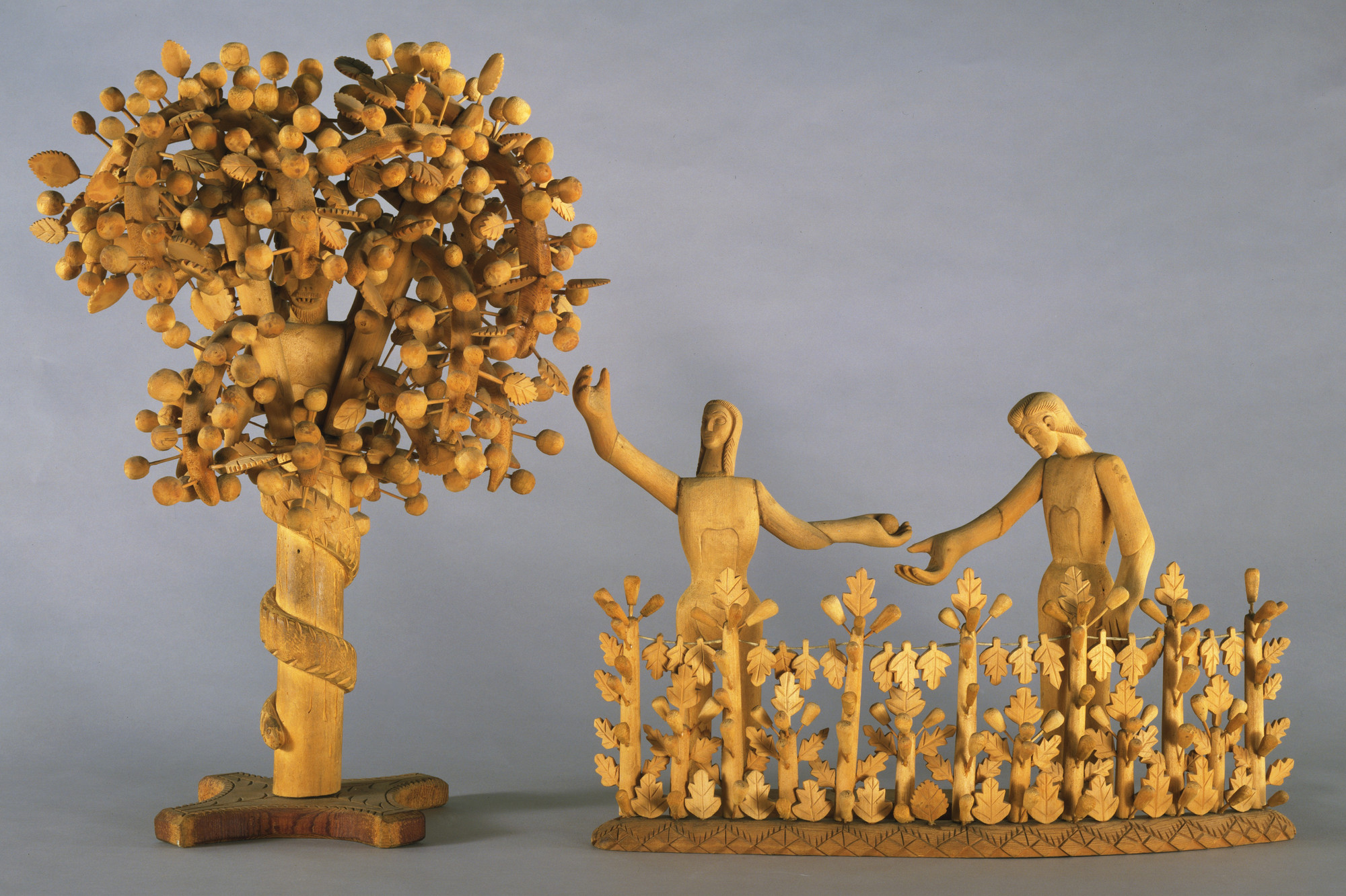 José Dolores López. Adam and Eve and the Serpent. c. 1930