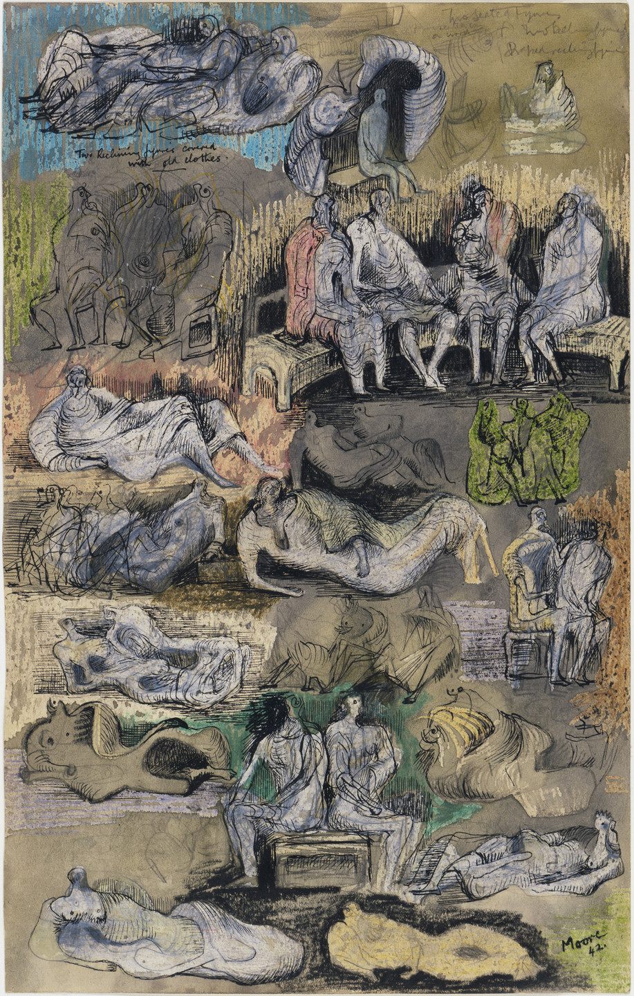 Henry Moore. Seated and Reclining Figures. 1942