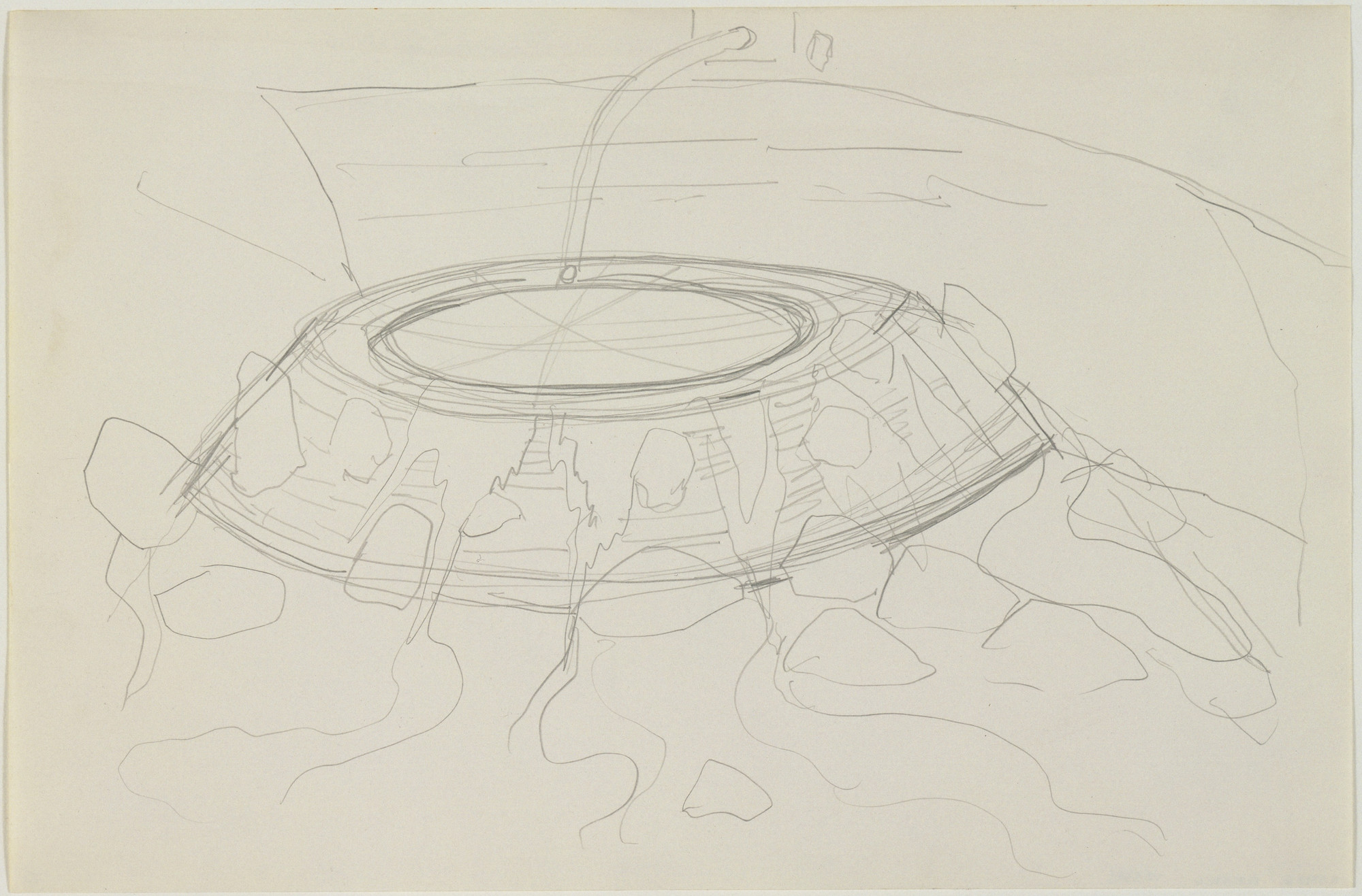 Robert Smithson. Sketch for Quarry Project: Texas Overflow