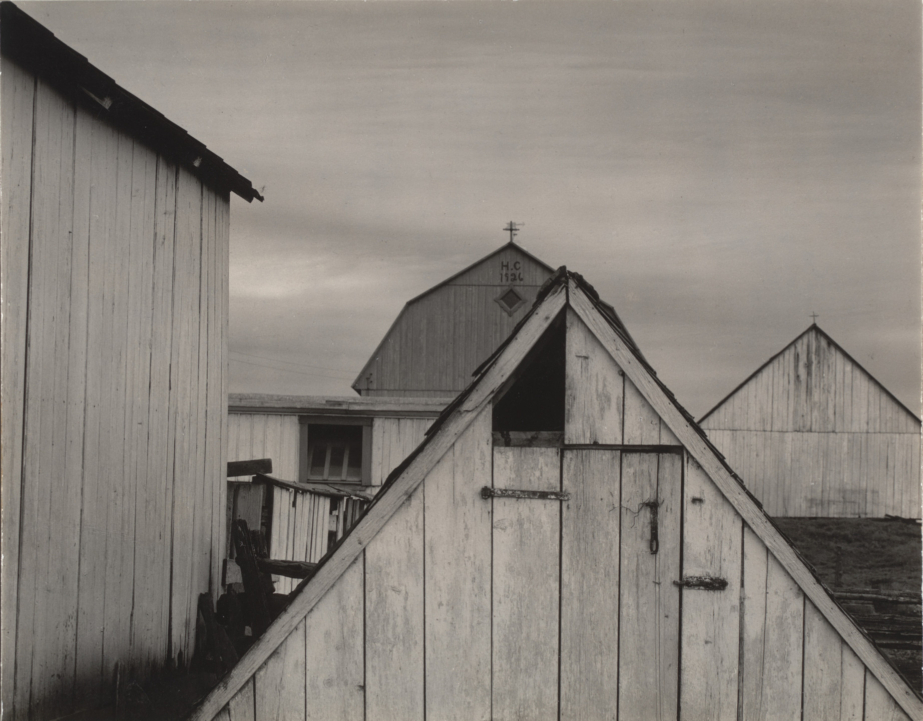 Paul Strand. Barns and Sheds, Louiseville, Quebec. 1936