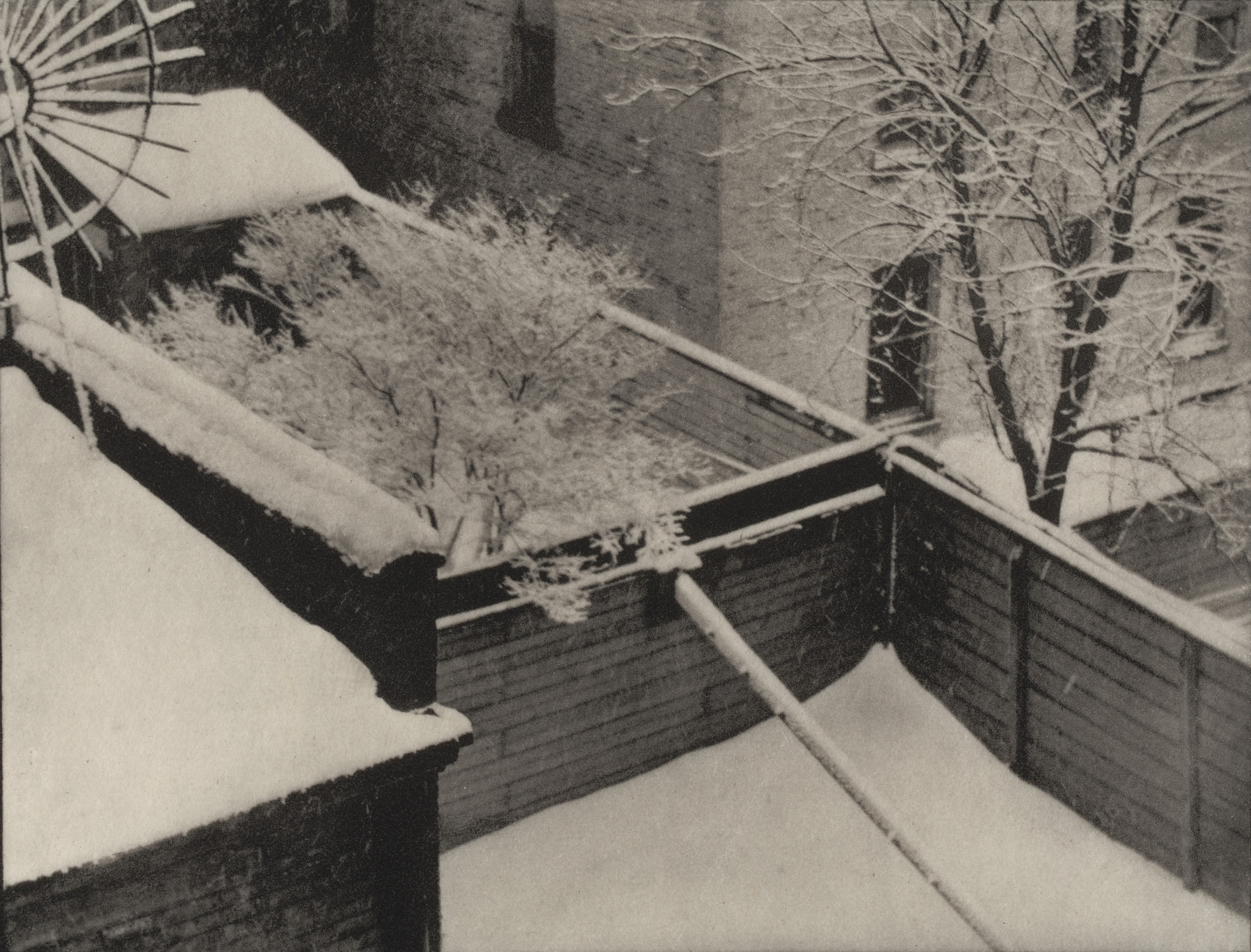 Paul Strand. Snow, Backyards, New York City. 1915