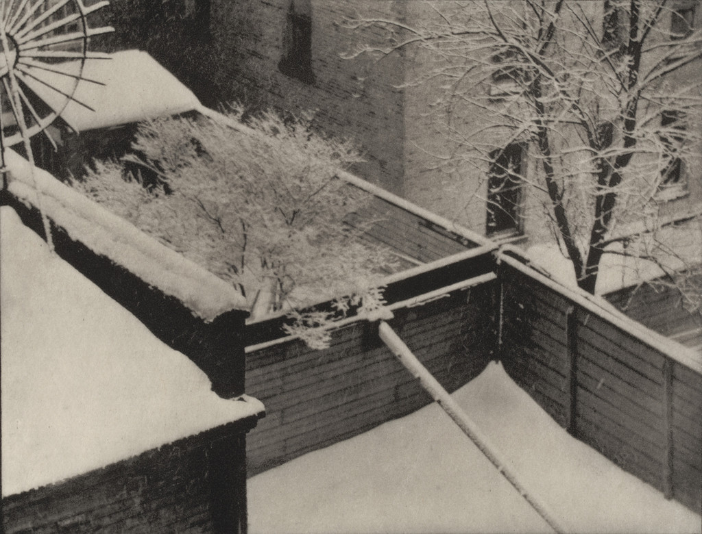 Snow, Backyards, New York City, Paul Strand, 1915