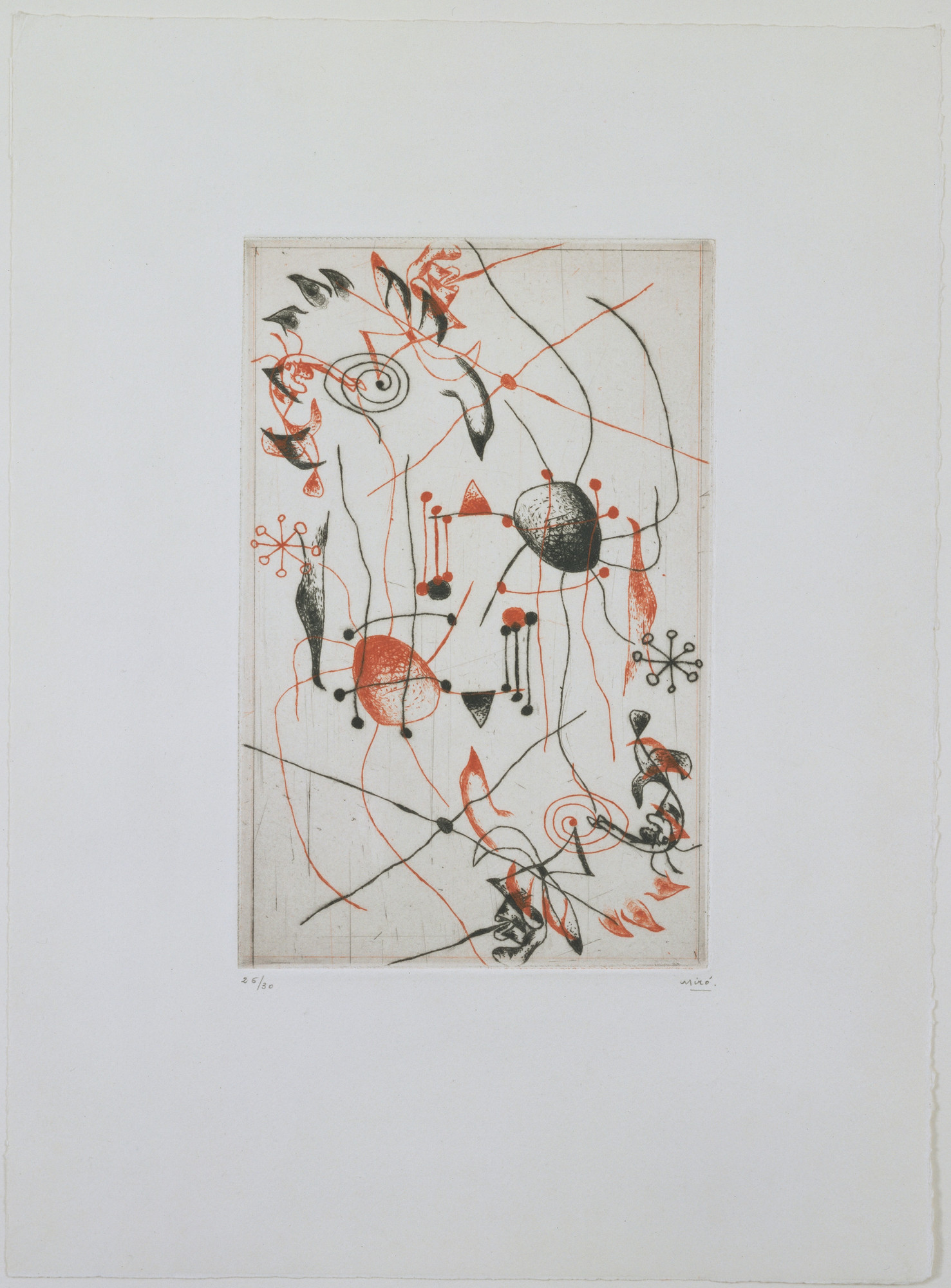Joan Miró. Untitled from Black and Red Series (Série noire et rouge)