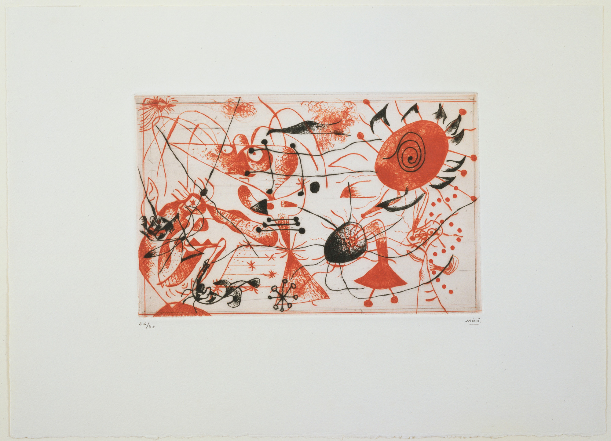 Joan Miró. Untitled from Black and Red Series (Série noire et