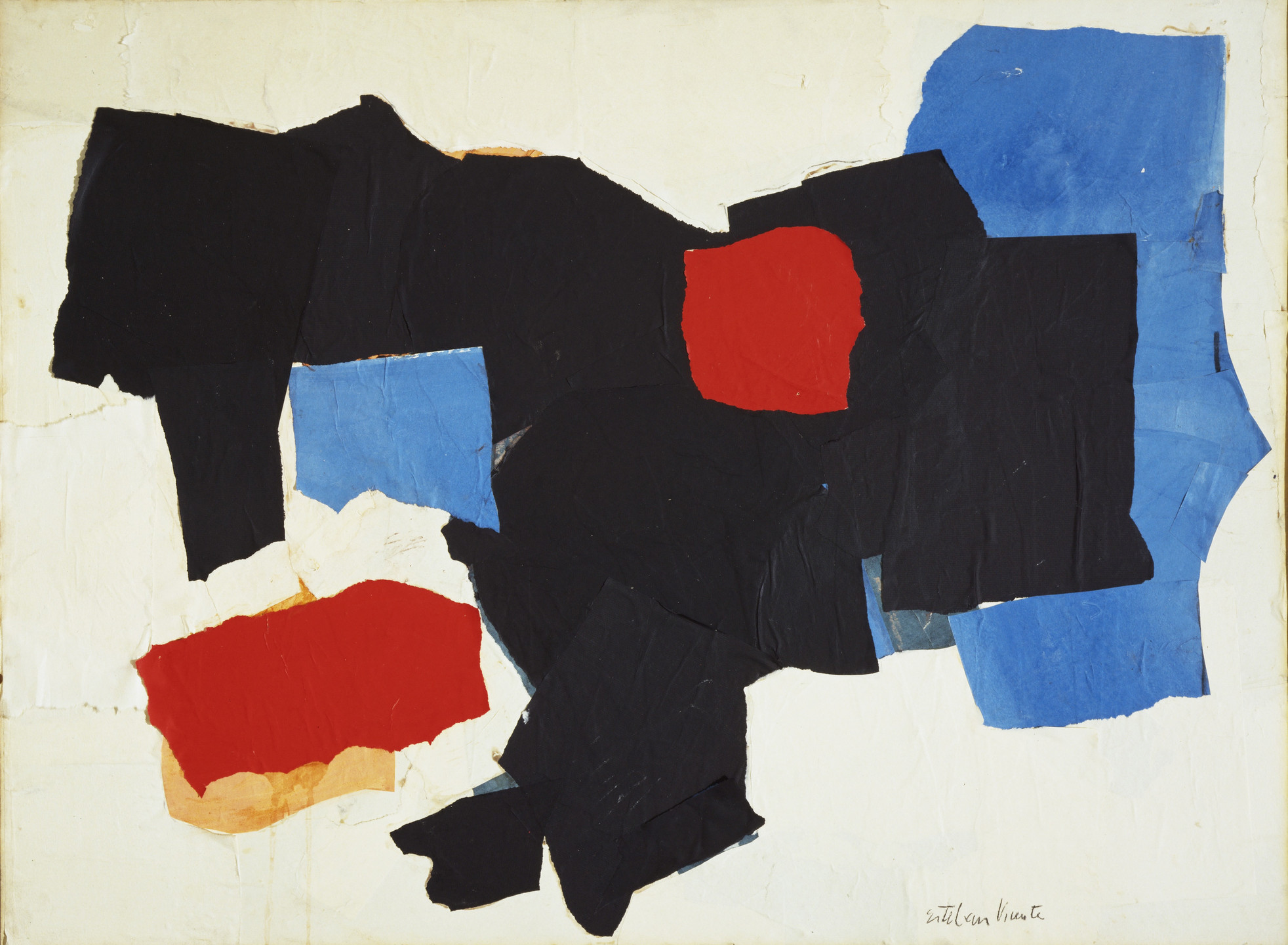 Esteban Vicente. Blue, Red, Black and White. 1961