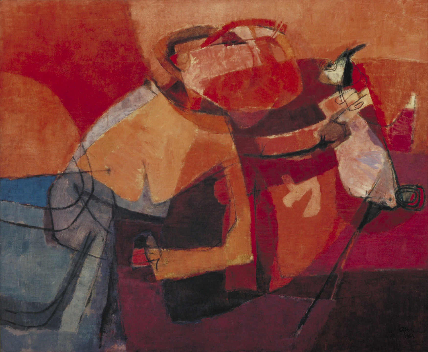 Afro (Afro Basaldella). Boy with Turkey. 1954