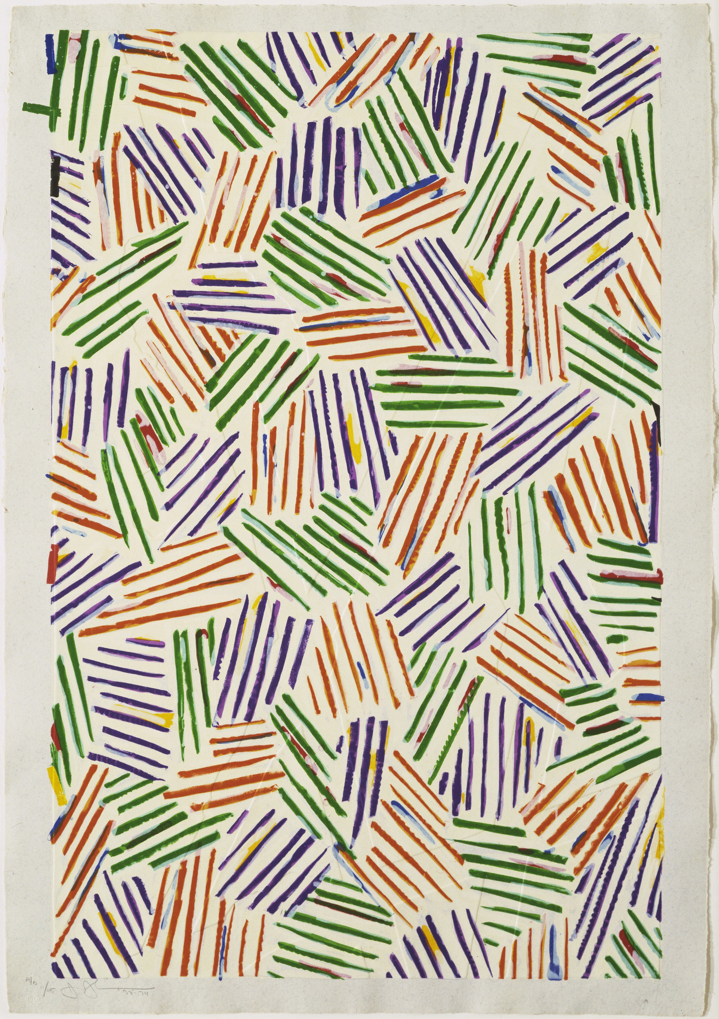 Jasper Johns. Four Panels from Untitled 1972. 1973–74, published