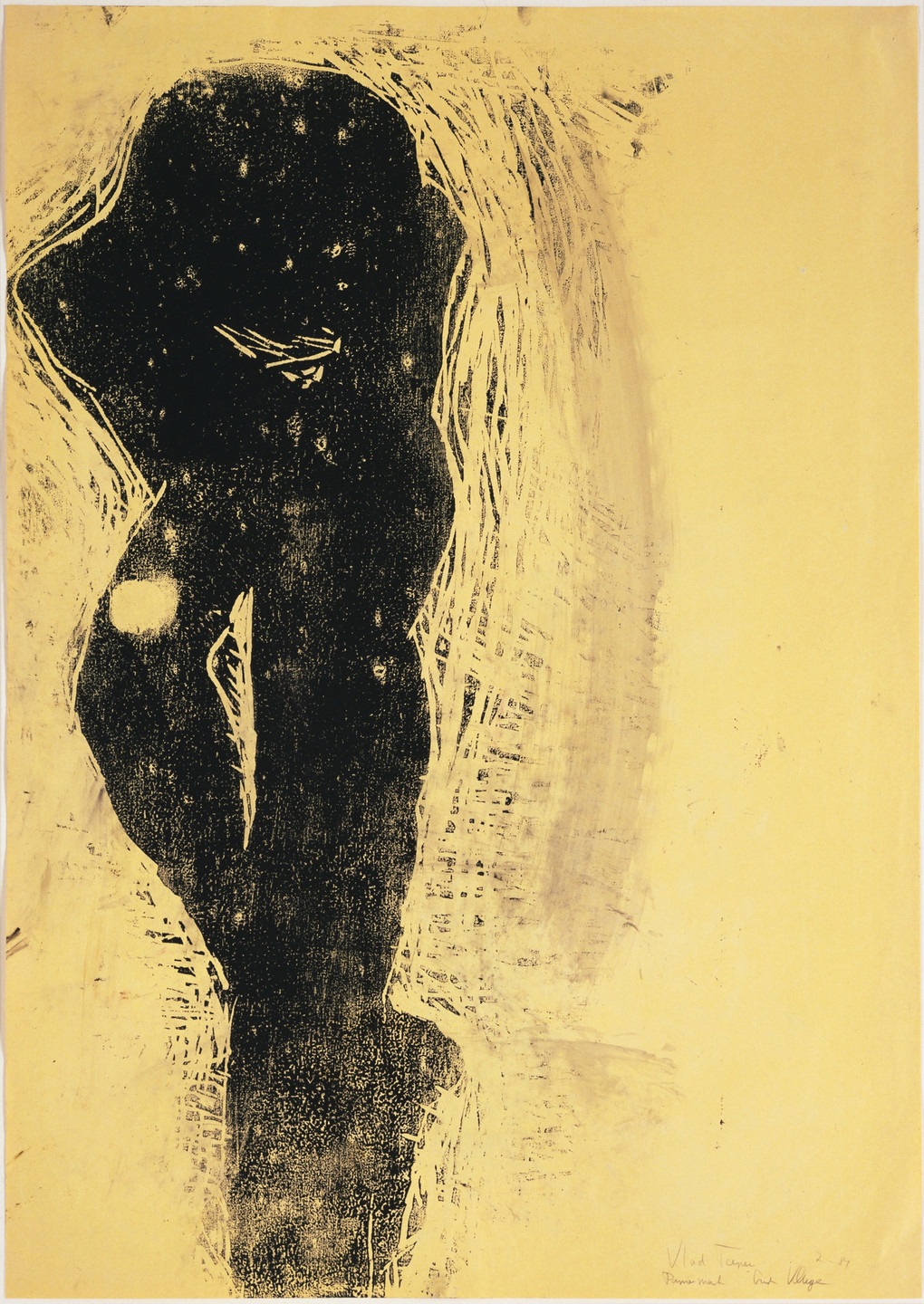 Gustav Kluge. Vlad Tcepec (Paper Mask) plate VII from the series Prints for the Counter Chronicle. 1984