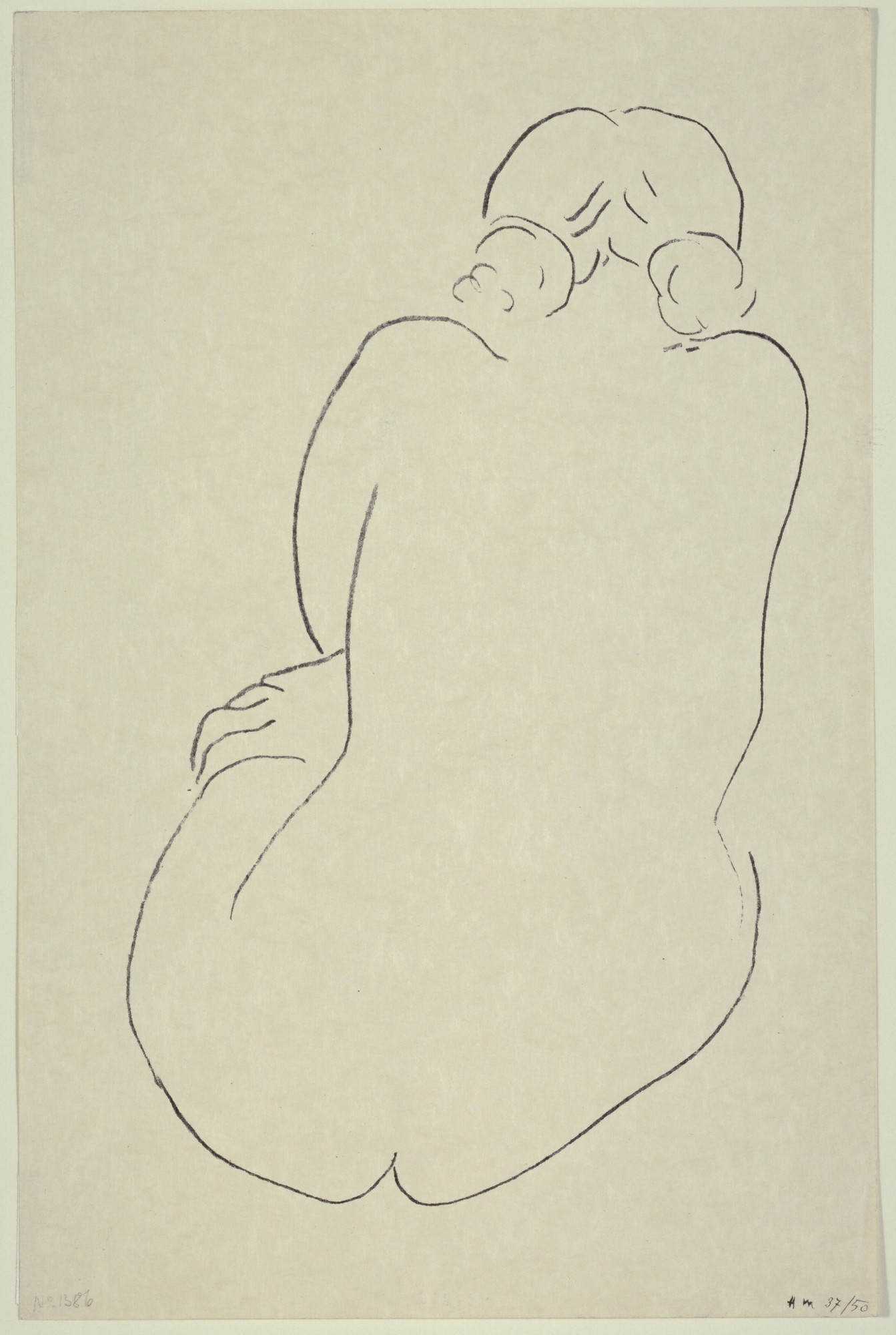 Henri Matisse. Seated Nude, Back Turned (Nu assis, vu de dos)