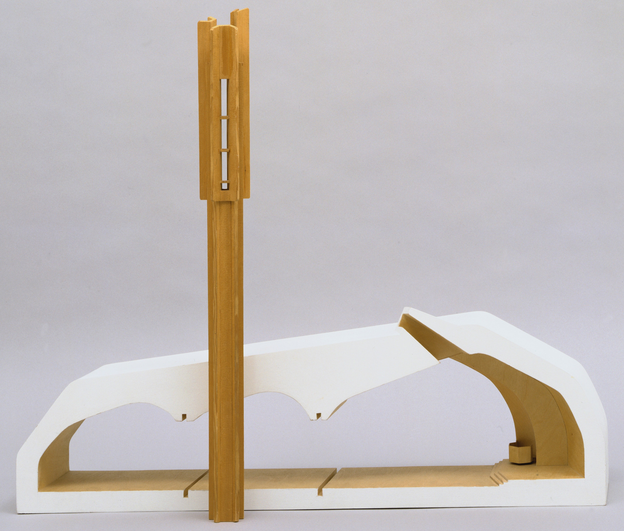 Alvar Aalto. Church of the Three Crosses, Vuoksenniska, Imatra, Finland, Section model