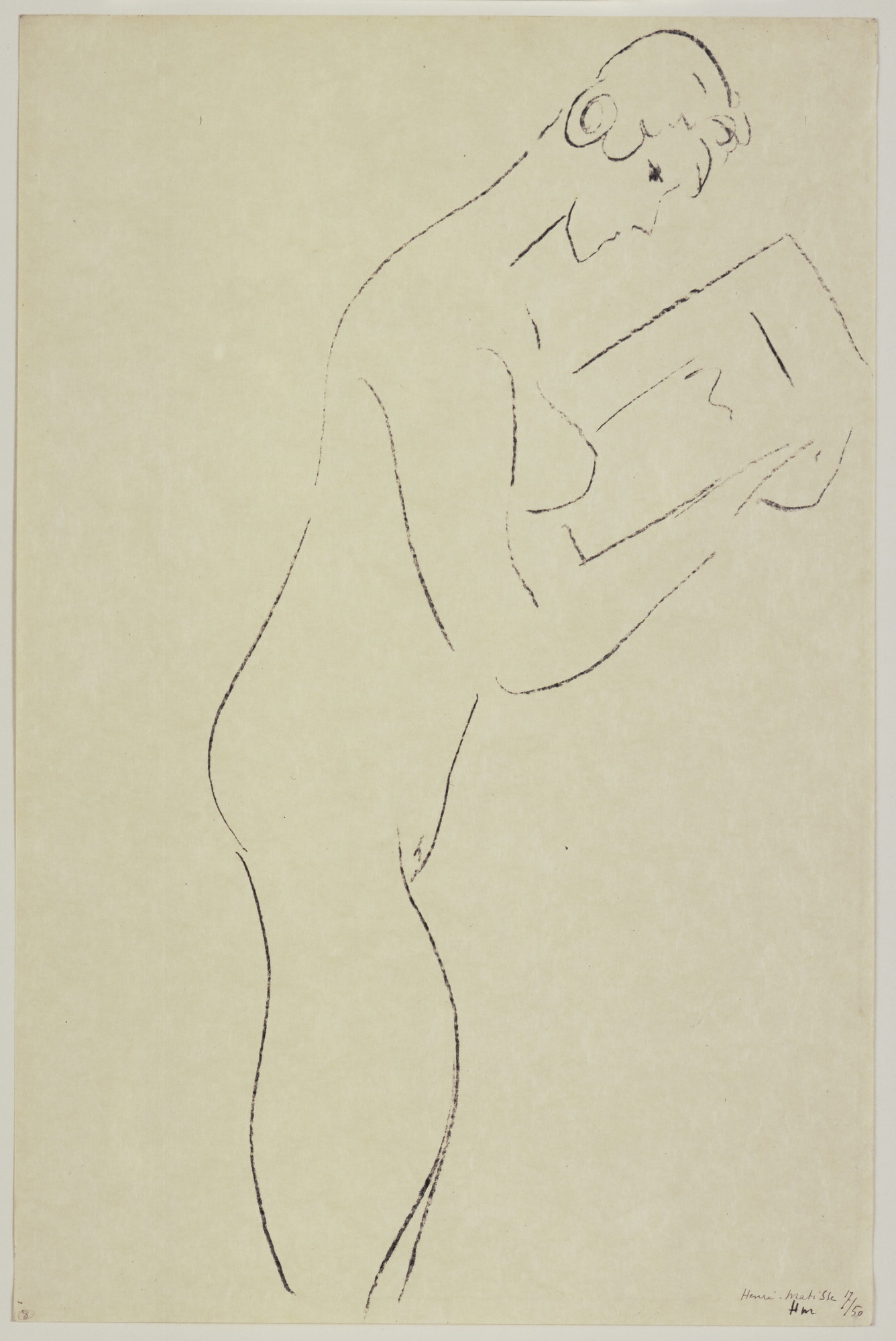 Henri Matisse. Reading, Nude in Profile (La Lecture, nu de profil)