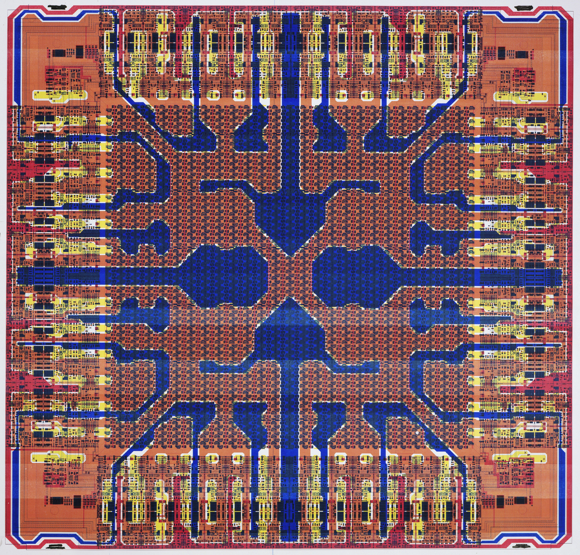 Sam Lucente. Diagram of Logic Chip and Corresponding Microchip
