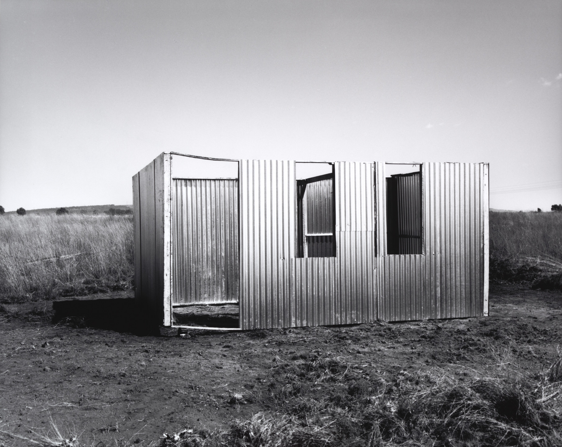 David Goldblatt. A New Shack under Construction, Lenasia Extension 9, Lenasia, Transvaal. May 5, 1990