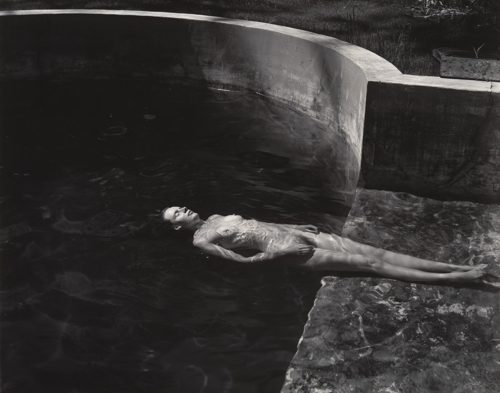 Nude Floating in Pool