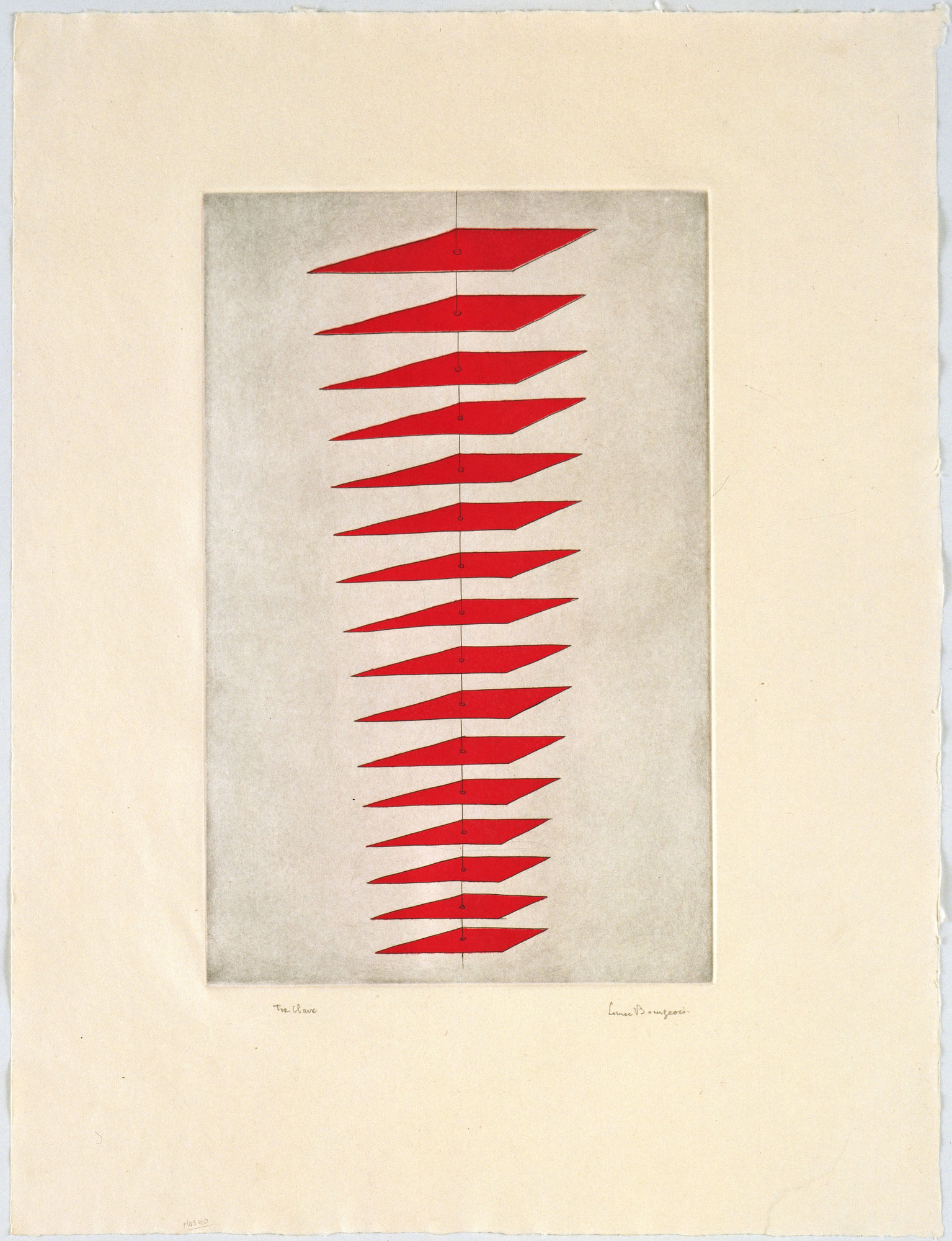 Louise Bourgeois. Untitled, plate 4 of 8, state III of III, variant, from the puritan