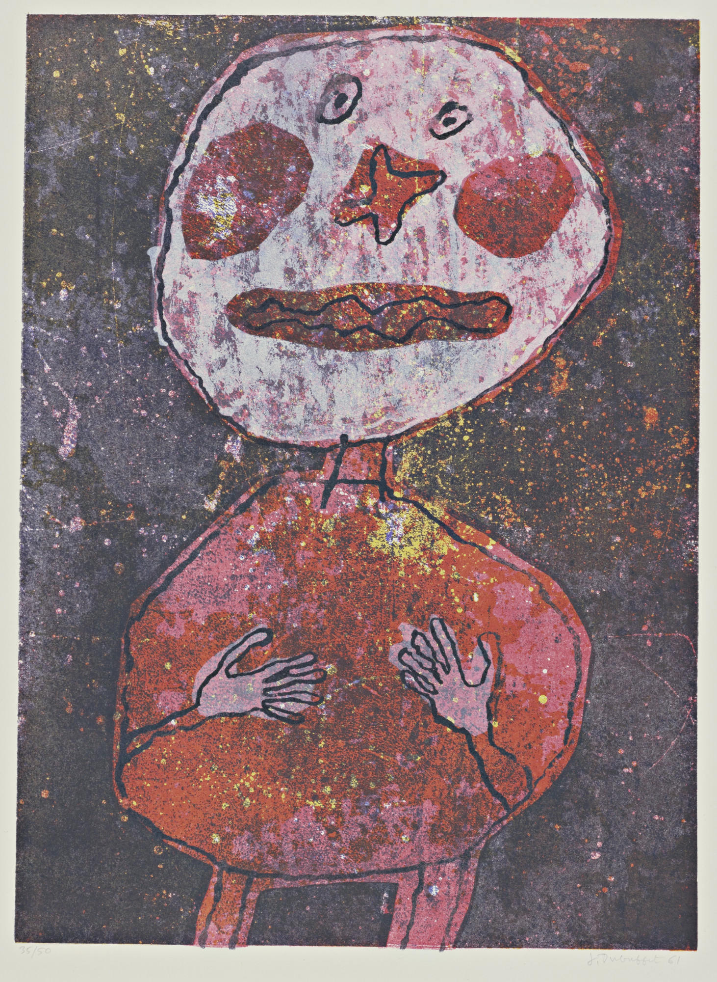 Jean Dubuffet. Figure in Red ( Personnage au costume rouge ). 1961