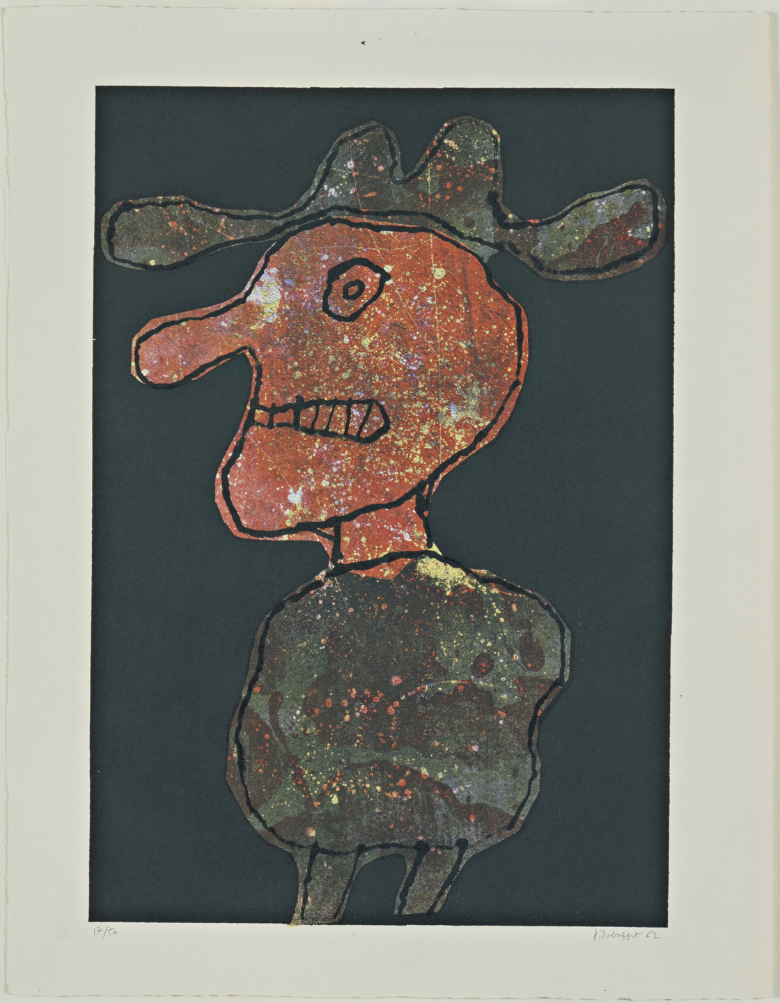 Jean Dubuffet. Person in a Hat (Personnage au chapeau). 1962