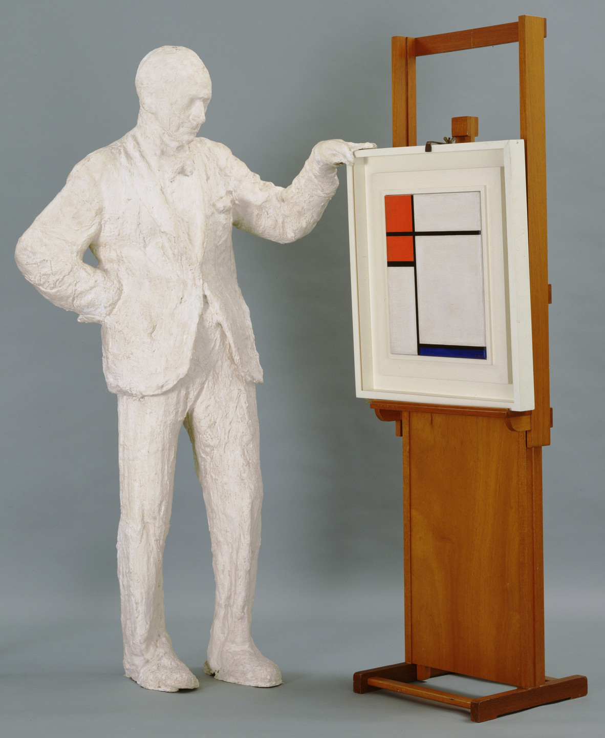 George Segal. Portrait of Sidney Janis with Mondrian Painting. 1967