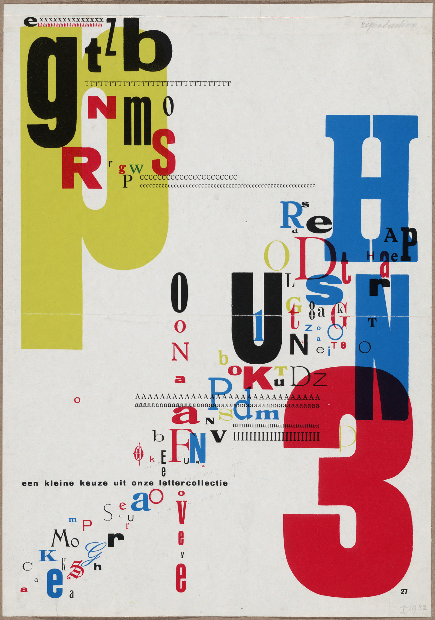 Piet Zwart. Een Kleine Keuze Uit Onze Lettercollectie