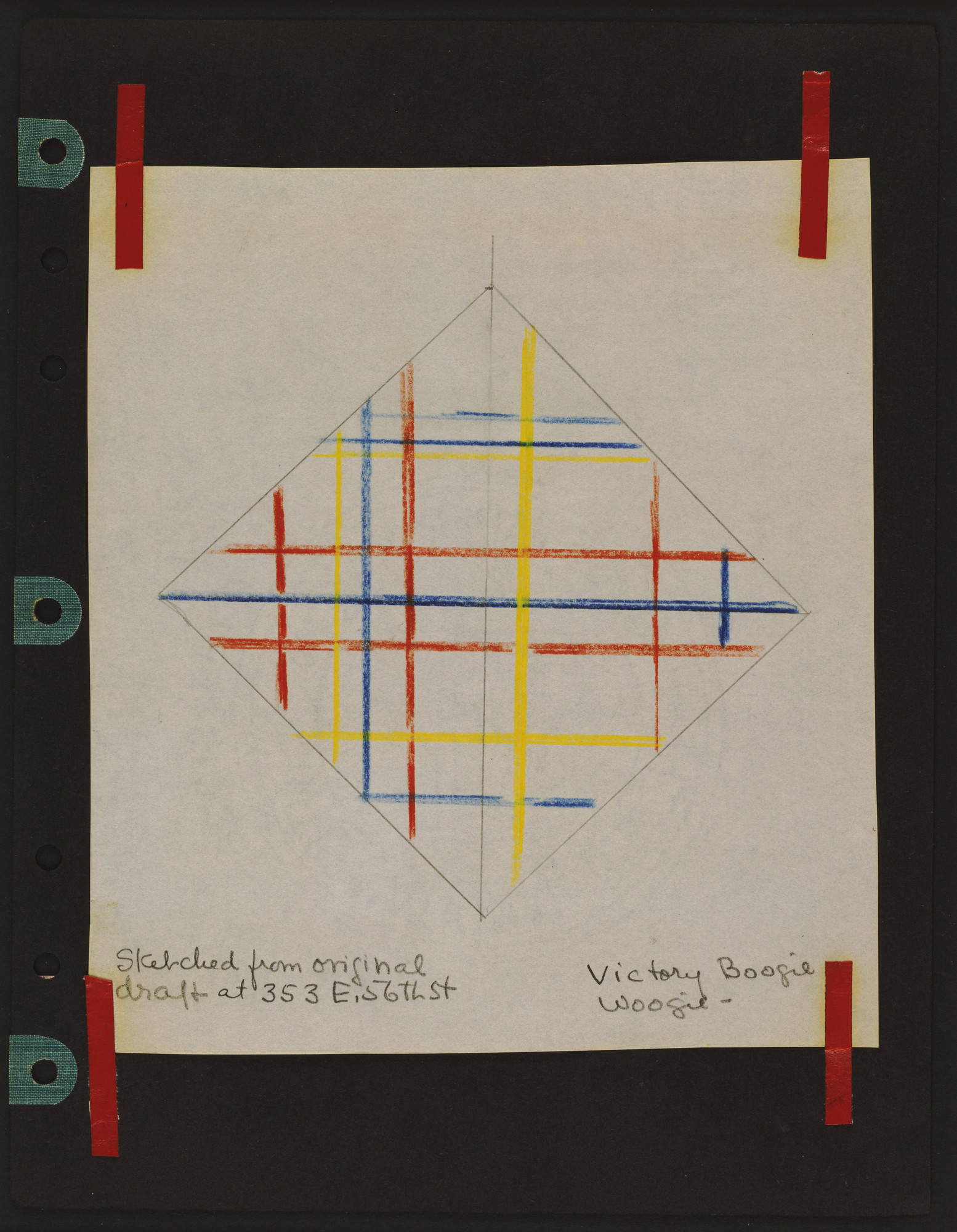 Sketch of Victory Boogie-Woogie | MoMA