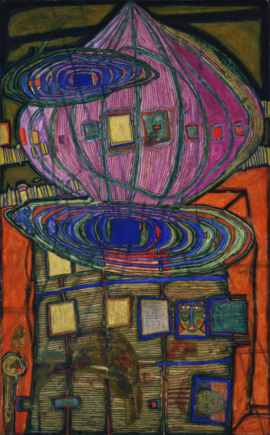 Herman Miller - Friedensreich Hundertwasser 壁掛け 絵 タイル 木製 Friedensreich Hundertwasser - Pavillions and Bungalows For