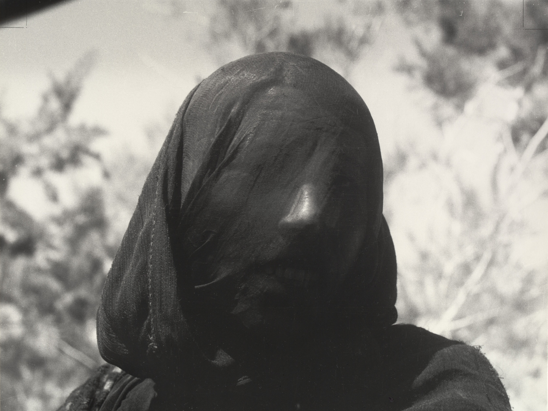 Dorothea Lange. Woman in Purdah, Upper Egypt. 1963