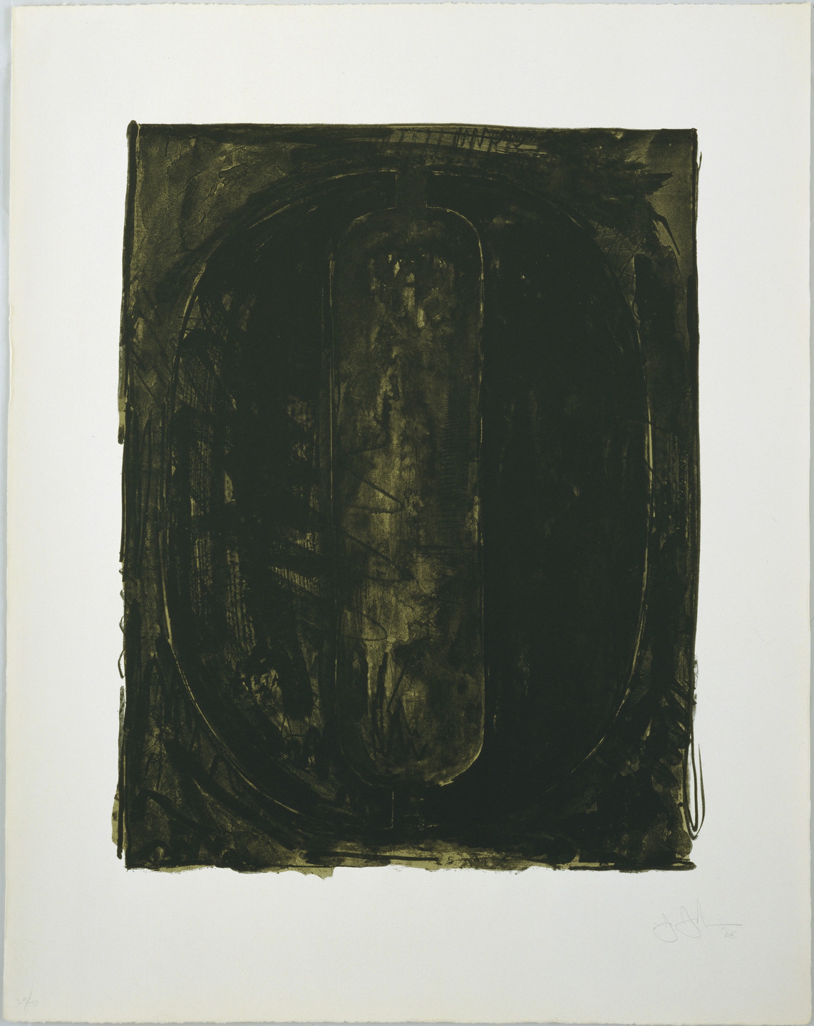 Jasper Johns. Figure 0 from Black Numeral Series. 1968